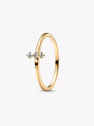 Pandora Era Lab-Grown Diamonds Trio Ring 0,07 ct tw, 14 Karat Gold