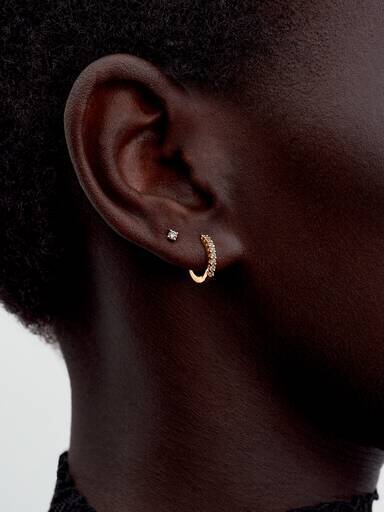 Pandora Era Ohrringe mit Lab-Grown-Diamanten 14 Karat Gold – 0,05 Karat TW, 14 Karat Gold Pandora Era Ohrringe mit Lab-Grown-Diamanten 14 Karat Gold – 0,05 Karat TW, 14 Karat Gold