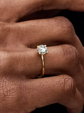 Pandora Era Ring aus 14 Karat Gold mit im Labor gezüchtetem Diamanten, 1,00 Karat insgesamt, 14 Karat Gold