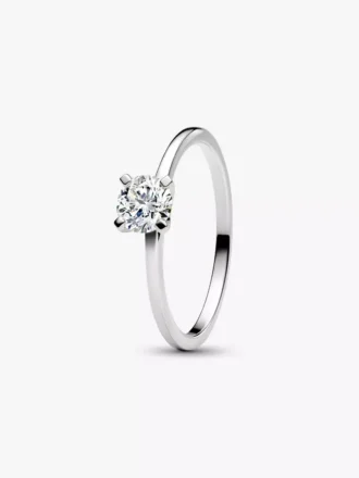 Pandora Era Ring mit im Labor gezüchtetem Diamanten, 0,50 ct TW, 14 Karat Weißgold