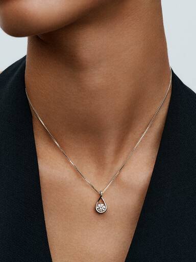 Pandora Infinite 14 Karat Weißgold Halskette mit Anhänger aus Lab-Grown Diamonds – 1,00 Karat Gesamtgewicht, 14 Karat Weißgold Pandora Infinite 14 Karat Weißgold Halskette mit Anhänger aus Lab-Grown Diamonds – 1,00 Karat Gesamtgewicht, 14 Karat Weißgold