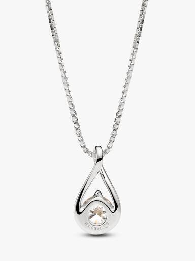 Pandora Infinite 14 Karat Weißgold Halskette mit Anhänger aus Lab-Grown Diamonds – 1,00 Karat Gesamtgewicht, 14 Karat Weißgold Pandora Infinite 14 Karat Weißgold Halskette mit Anhänger aus Lab-Grown Diamonds – 1,00 Karat Gesamtgewicht, 14 Karat Weißgold