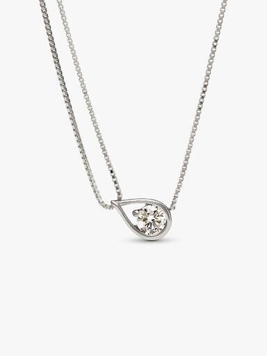 Pandora Infinite 14 Karat Weißgold Halskette mit doppelter Kette und im Labor gezüchtetem Diamanten – 0,75 Karat Gesamtgewicht, 14 Karat Weißgold Pandora Infinite 14 Karat Weißgold Halskette mit doppelter Kette und im Labor gezüchtetem Diamanten – 0,75 Karat Gesamtgewicht, 14 Karat Weißgold