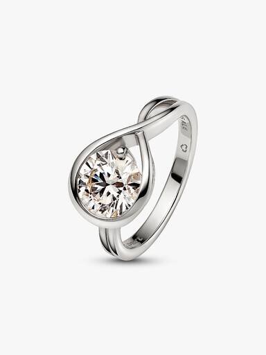 Pandora Infinite 14 Karat Weißgold-Ring mit synthetischem Diamanten – 2,00 Karat Gesamtgewicht, 14 Karat Weißgold Pandora Infinite 14 Karat Weißgold-Ring mit synthetischem Diamanten – 2,00 Karat Gesamtgewicht, 14 Karat Weißgold
