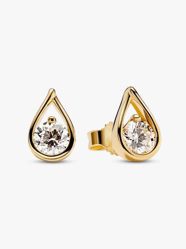 Pandora Infinite 14-karätige Gold-Ohrringe mit Lab-Grown Diamonds – 1,00 ct TW, 14-karätiges Gold Pandora Infinite 14-karätige Gold-Ohrringe mit Lab-Grown Diamonds – 1,00 ct TW, 14-karätiges Gold