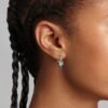 Pandora Infinite 14-karätige Weißgold-Ohrringe mit synthetischen Diamanten – 0,50 ct TW, 14-karätiges Weißgold