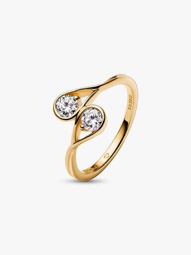 Pandora Infinite 14-karätiger Goldring mit zwei im Labor gezüchteten Diamanten – 0,50 ct TW, 14-karätiges Gold Pandora Infinite 14-karätiger Goldring mit zwei im Labor gezüchteten Diamanten – 0,50 ct TW, 14-karätiges Gold