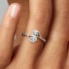 Pandora Infinite 14-karätiger Weißgold-Ring mit zwei im Labor gezüchteten Diamanten – 0,50 ct TW, 14-karätiges Weißgold Pandora Infinite 14-karätiger Weißgold-Ring mit zwei im Labor gezüchteten Diamanten – 0,50 ct TW, 14-karätiges Weißgold