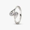 Pandora Infinite 14-karätiger Weißgold-Ring mit zwei im Labor gezüchteten Diamanten – 0,50 ct TW, 14-karätiges Weißgold Pandora Infinite 14-karätiger Weißgold-Ring mit zwei im Labor gezüchteten Diamanten – 0,50 ct TW, 14-karätiges Weißgold