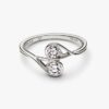 Pandora Infinite 14-karätiger Weißgold-Ring mit zwei im Labor gezüchteten Diamanten – 0,50 ct TW, 14-karätiges Weißgold Pandora Infinite 14-karätiger Weißgold-Ring mit zwei im Labor gezüchteten Diamanten – 0,50 ct TW, 14-karätiges Weißgold