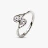 Pandora Infinite 14-karätiger Weißgold-Ring mit zwei im Labor gezüchteten Diamanten – 0,50 ct TW, 14-karätiges Weißgold Pandora Infinite 14-karätiger Weißgold-Ring mit zwei im Labor gezüchteten Diamanten – 0,50 ct TW, 14-karätiges Weißgold