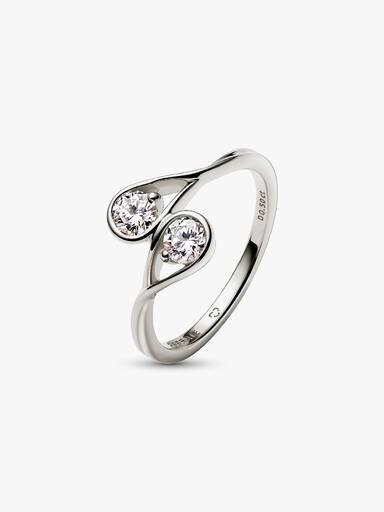 Pandora Infinite 14-karätiger Weißgold-Ring mit zwei im Labor gezüchteten Diamanten – 0,50 ct TW, 14-karätiges Weißgold Pandora Infinite 14-karätiger Weißgold-Ring mit zwei im Labor gezüchteten Diamanten – 0,50 ct TW, 14-karätiges Weißgold