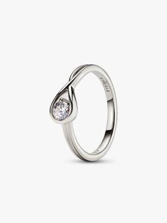 Pandora Infinite 14-karätiger Weißgold-Ring mit synthetischem Diamanten – 0,25 ct TW, 14-karätiges Weißgold