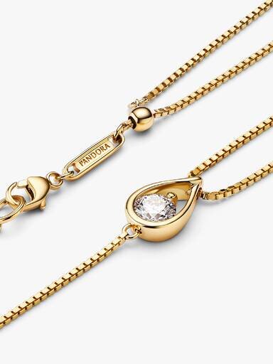 Pandora Infinite 14-karätiges Gold-Armband mit doppelter Kette und Lab-Grown Diamonds – 0,50 ct TW, 14-karätiges Gold Pandora Infinite 14-karätiges Gold-Armband mit doppelter Kette und Lab-Grown Diamonds – 0,50 ct TW, 14-karätiges Gold