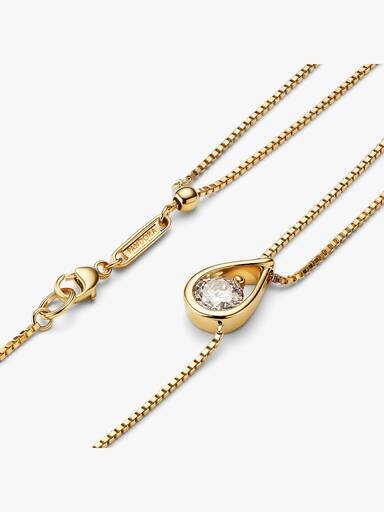 Pandora Infinite 14-karätiges Gold, im Labor gezüchteter Diamant, Doppelketten-Halskette – 0,75 ct TW, 14-karätiges Gold Pandora Infinite 14-karätiges Gold, im Labor gezüchteter Diamant, Doppelketten-Halskette – 0,75 ct TW, 14-karätiges Gold