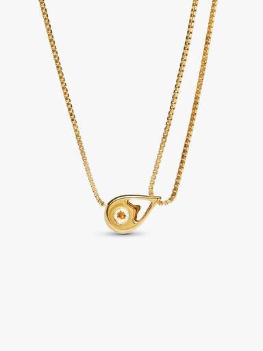 Pandora Infinite 14-karätiges Gold, im Labor gezüchteter Diamant, Doppelketten-Halskette – 0,75 ct TW, 14-karätiges Gold Pandora Infinite 14-karätiges Gold, im Labor gezüchteter Diamant, Doppelketten-Halskette – 0,75 ct TW, 14-karätiges Gold