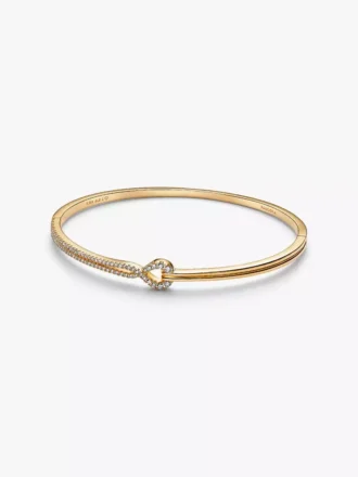 Pandora „Infinite“ Bangle mit zweireihigem Pavé aus im Labor gezüchteten Diamanten, 0,45 ct insgesamt, 14 Karat Gold