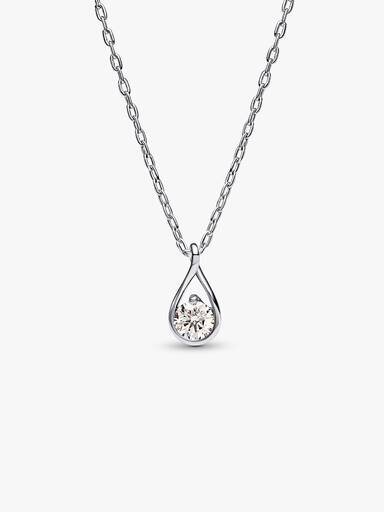 Pandora Infinite Halskette mit Anhänger aus Sterlingsilber und im Labor gezüchtetem Diamanten – 0,50 ct TW, Sterlingsilber Pandora Infinite Halskette mit Anhänger aus Sterlingsilber und im Labor gezüchtetem Diamanten – 0,50 ct TW, Sterlingsilber