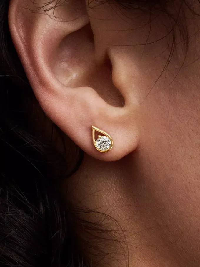 Pandora Infinite Ohrringe aus 14 Karat Gold mit Lab-Grown Diamonds, 0,50 Karat insgesamt, 14 Karat Gold Pandora Infinite Ohrringe aus 14 Karat Gold mit Lab-Grown Diamonds, 0,50 Karat insgesamt, 14 Karat Gold