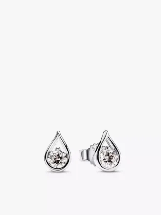 Pandora Infinite Ohrringe aus Sterlingsilber mit Lab-Grown Diamonds, 0,20 Karat insgesamt, Sterlingsilber Pandora Infinite Ohrringe aus Sterlingsilber mit Lab-Grown Diamonds, 0,20 Karat insgesamt, Sterlingsilber