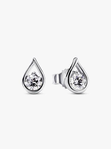 Pandora Infinite Ohrringe aus Sterlingsilber mit Lab-Grown Diamonds – 0,50 ct TW, Sterlingsilber Pandora Infinite Ohrringe aus Sterlingsilber mit Lab-Grown Diamonds – 0,50 ct TW, Sterlingsilber
