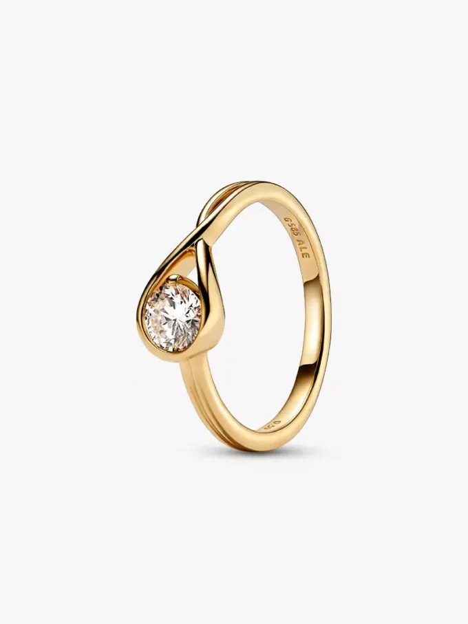 Pandora Infinite Ring aus 14 Karat Gold mit Lab-Grown Diamanten, 0,50 Karat Gesamtgewicht, 14 Karat Gold Pandora Infinite Ring aus 14 Karat Gold mit Lab-Grown Diamanten, 0,50 Karat Gesamtgewicht, 14 Karat Gold