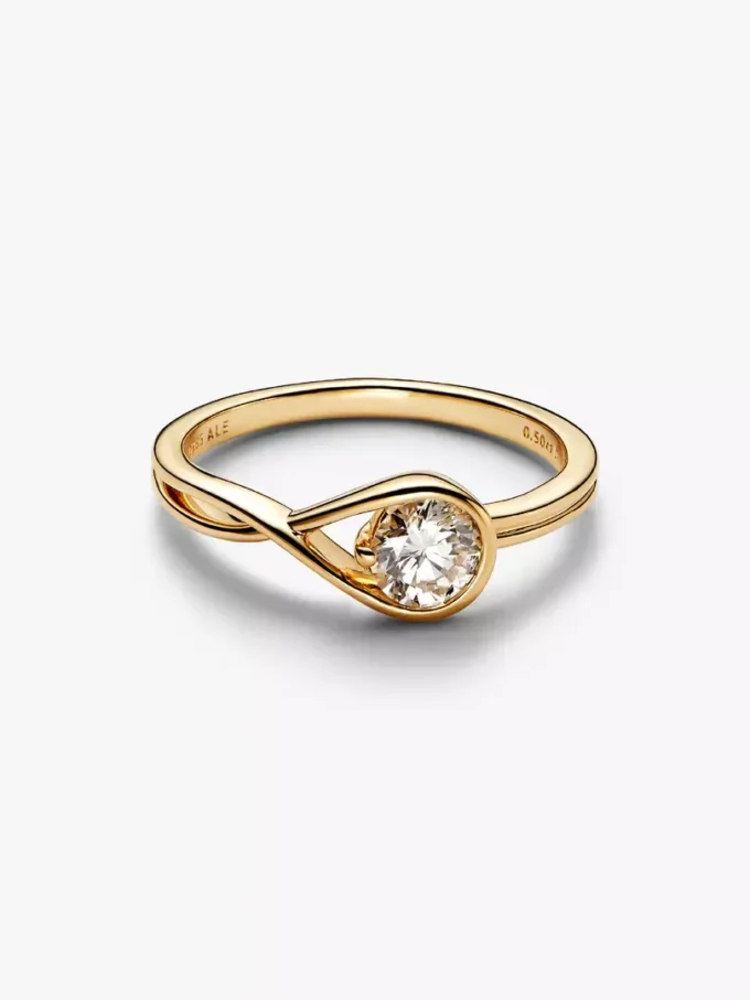 Pandora Infinite Ring aus 14 Karat Gold mit Lab-Grown Diamanten, 0,50 Karat Gesamtgewicht, 14 Karat Gold Pandora Infinite Ring aus 14 Karat Gold mit Lab-Grown Diamanten, 0,50 Karat Gesamtgewicht, 14 Karat Gold