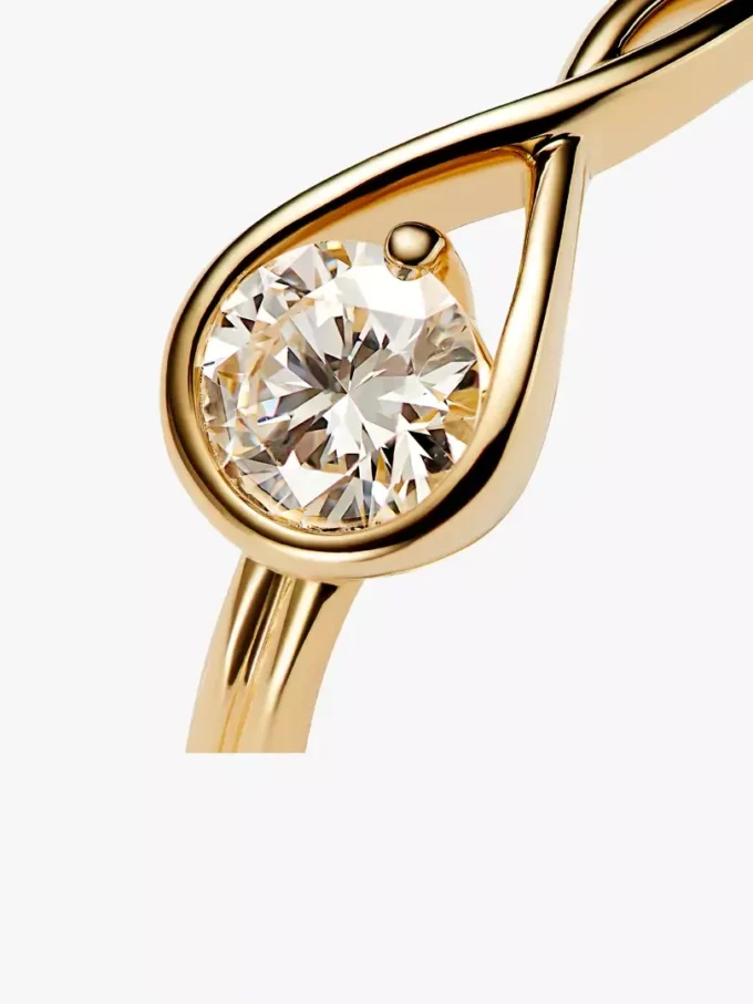 Pandora Infinite Ring aus 14 Karat Gold mit Lab-Grown Diamanten, 0,50 Karat Gesamtgewicht, 14 Karat Gold Pandora Infinite Ring aus 14 Karat Gold mit Lab-Grown Diamanten, 0,50 Karat Gesamtgewicht, 14 Karat Gold