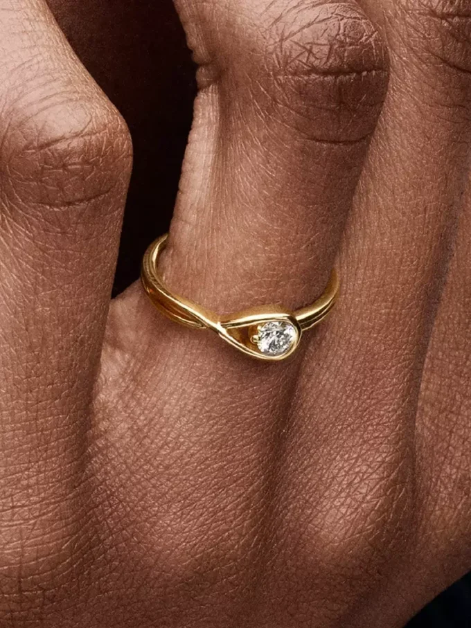 Pandora Infinite Ring aus 14 Karat Gold mit Lab-Grown Diamonds, 0,25 Karat insgesamt, 14 Karat Gold Pandora Infinite Ring aus 14 Karat Gold mit Lab-Grown Diamonds, 0,25 Karat insgesamt, 14 Karat Gold