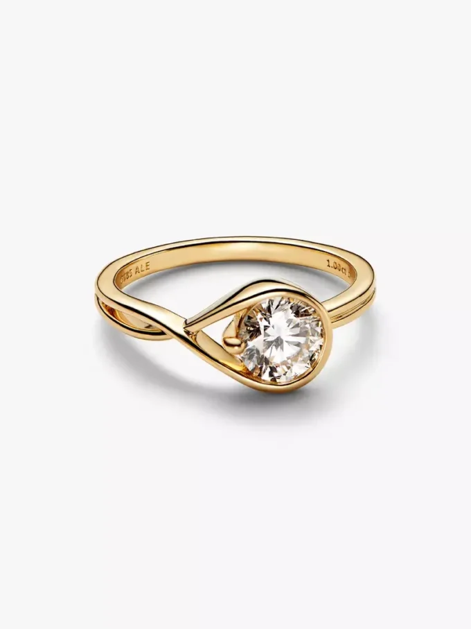 Pandora Infinite Ring aus 14 Karat Gold mit Lab-Grown Diamonds, 1,00 Karat insgesamt, 14 Karat Gold Pandora Infinite Ring aus 14 Karat Gold mit Lab-Grown Diamonds, 1,00 Karat insgesamt, 14 Karat Gold
