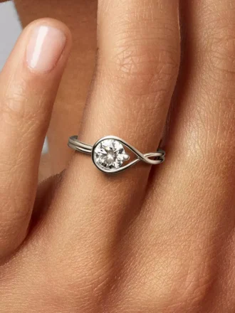 Pandora Infinite Ring aus 14 Karat Weißgold mit Lab-Grown Diamonds, 1,00 Karat insgesamt, 14 Karat Weißgold