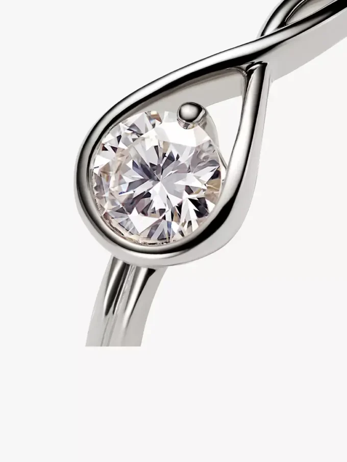Pandora Infinite Ring aus 14 Karat Weißgold mit synthetischem Diamanten, 0,50 Karat, 14 Karat Weißgold Pandora Infinite Ring aus 14 Karat Weißgold mit synthetischem Diamanten, 0,50 Karat, 14 Karat Weißgold