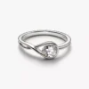 Pandora Infinite Ring aus 14 Karat Weißgold mit synthetischem Diamanten, 0,50 Karat, 14 Karat Weißgold Pandora Infinite Ring aus 14 Karat Weißgold mit synthetischem Diamanten, 0,50 Karat, 14 Karat Weißgold