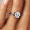Pandora Infinite Ring aus 14 Karat Weißgold mit synthetischem Diamanten – 1,75 Karat Gesamtgewicht, 14 Karat Weißgold