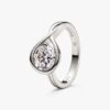 Pandora Infinite Ring aus 14 Karat Weißgold mit synthetischem Diamanten – 1,75 Karat Gesamtgewicht, 14 Karat Weißgold