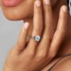 Pandora Infinite Ring aus 14 Karat Weißgold mit synthetischem Diamanten – 1,75 Karat Gesamtgewicht, 14 Karat Weißgold