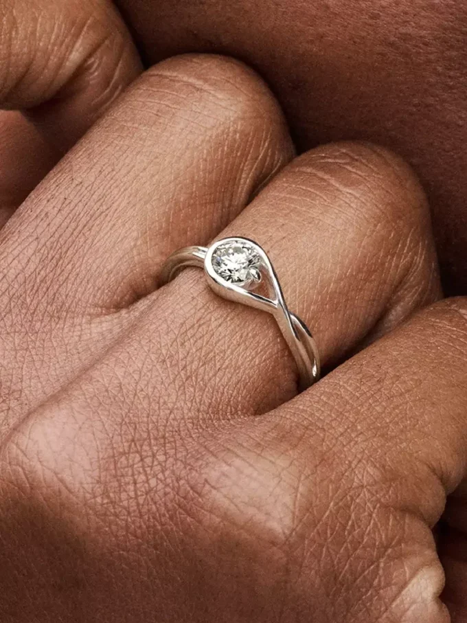 Pandora Infinite Ring aus Sterlingsilber mit Lab-Grown Diamonds, 0,25 Karat insgesamt, Sterlingsilber Pandora Infinite Ring aus Sterlingsilber mit Lab-Grown Diamonds, 0,25 Karat insgesamt, Sterlingsilber