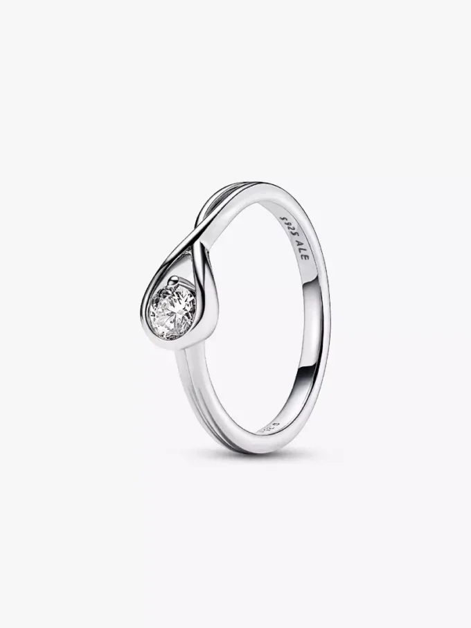 Pandora Infinite Ring aus Sterlingsilber mit Lab-Grown Diamonds, 0,25 Karat insgesamt, Sterlingsilber Pandora Infinite Ring aus Sterlingsilber mit Lab-Grown Diamonds, 0,25 Karat insgesamt, Sterlingsilber