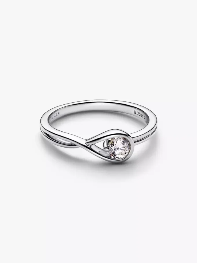 Pandora Infinite Ring aus Sterlingsilber mit Lab-Grown Diamonds, 0,25 Karat insgesamt, Sterlingsilber Pandora Infinite Ring aus Sterlingsilber mit Lab-Grown Diamonds, 0,25 Karat insgesamt, Sterlingsilber