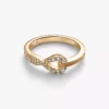 Pandora „Infinite“ Ring mit doppelreihigem Pavé aus im Labor gezüchteten Diamanten, 0,22 Karat insgesamt, 14 Karat Gold
