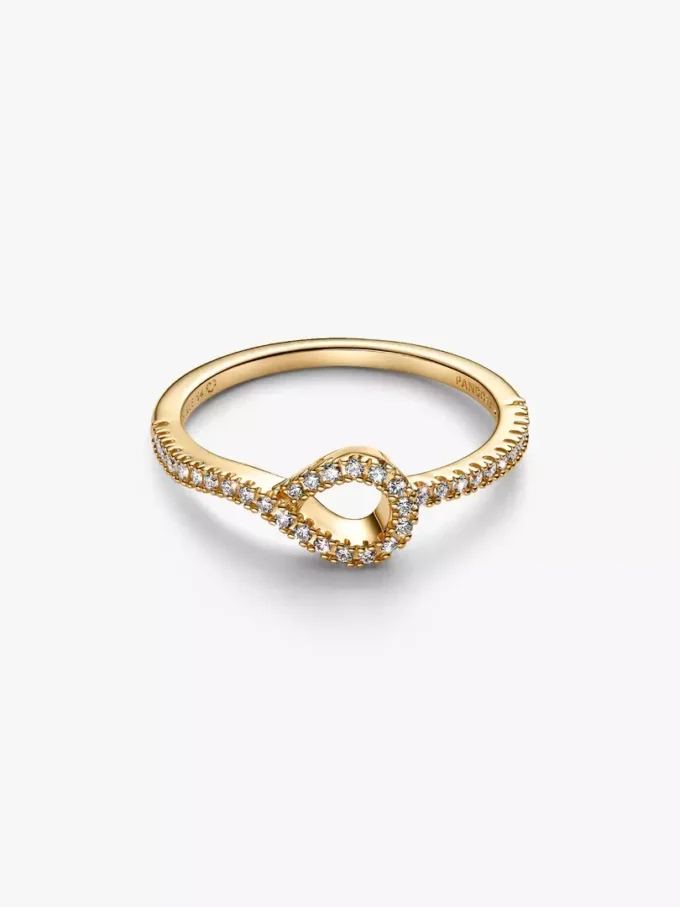 Pandora Infinite Ring mit Pavé aus Lab-Grown Diamonds, 0,19 Karat insgesamt, 14 Karat Gold Pandora Infinite Ring mit Pavé aus Lab-Grown Diamonds, 0,19 Karat insgesamt, 14 Karat Gold