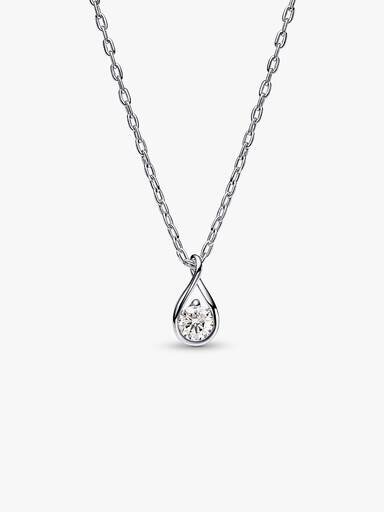 Pandora Infinite Sterling-Silber-Anhänger-Halskette mit Lab-Grown Diamonds – 0,25 ct TW, Sterling-Silber Pandora Infinite Sterling-Silber-Anhänger-Halskette mit Lab-Grown Diamonds – 0,25 ct TW, Sterling-Silber