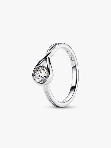 Pandora Infinite Sterling-Silber-Ring mit synthetischem Diamanten – 0,50 ct TW, Sterling-Silber Pandora Infinite Sterling-Silber-Ring mit synthetischem Diamanten – 0,50 ct TW, Sterling-Silber