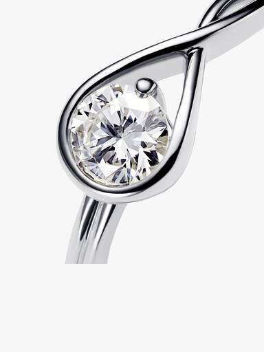 Pandora Infinite Sterling-Silber-Ring mit synthetischem Diamanten – 0,50 ct TW, Sterling-Silber Pandora Infinite Sterling-Silber-Ring mit synthetischem Diamanten – 0,50 ct TW, Sterling-Silber