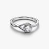 Pandora Infinite Sterling-Silber-Ring mit synthetischem Diamanten – 0,50 ct TW, Sterling-Silber Pandora Infinite Sterling-Silber-Ring mit synthetischem Diamanten – 0,50 ct TW, Sterling-Silber