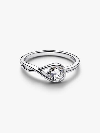 Pandora Infinite Sterling-Silber-Ring mit synthetischem Diamanten – 0,50 ct TW, Sterling-Silber Pandora Infinite Sterling-Silber-Ring mit synthetischem Diamanten – 0,50 ct TW, Sterling-Silber