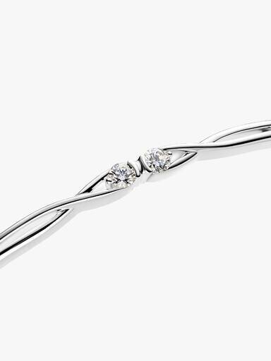 Pandora Infinite Sterlingsilber-Bangle mit doppelseitigen Lab-Grown-Diamanten – 0,30 ct TW, Sterlingsilber Pandora Infinite Sterlingsilber-Bangle mit doppelseitigen Lab-Grown-Diamanten – 0,30 ct TW, Sterlingsilber