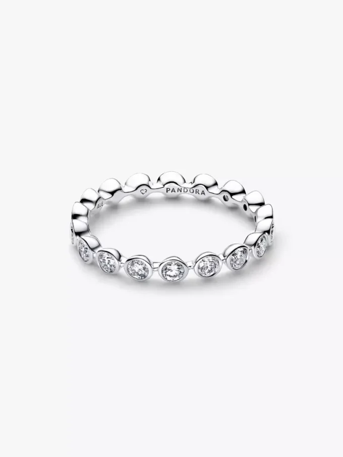 Pandora Lab-Grown Diamonds Ewigkeitsring aus 14 Karat Weißgold, 0,70 Karat insgesamt, 14 Karat Weißgold Pandora Lab-Grown Diamonds Ewigkeitsring aus 14 Karat Weißgold, 0,70 Karat insgesamt, 14 Karat Weißgold