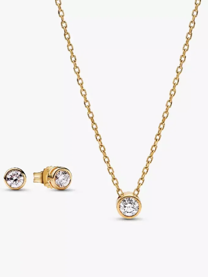 Pandora Lab-Grown Diamonds – Geschenkset mit Schmuck aus im Labor gezüchteten Diamanten, 14 Karat Gold, 2er-Set Pandora Lab-Grown Diamonds – Geschenkset mit Schmuck aus im Labor gezüchteten Diamanten, 14 Karat Gold, 2er-Set