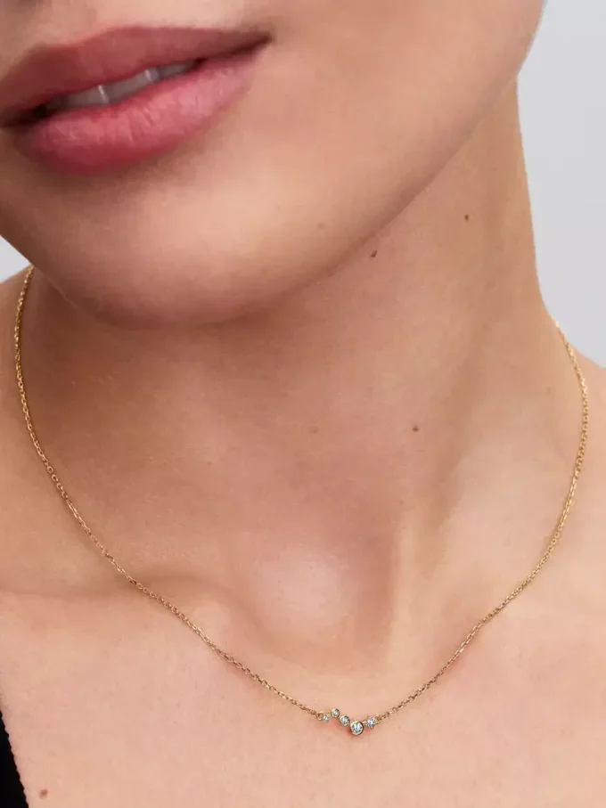 Pandora Lab-Grown Diamonds-Halskette mit Tropfenanhänger aus im Labor gezüchteten Diamanten, 0,09 Karat insgesamt, 14 Karat Gold Pandora Lab-Grown Diamonds-Halskette mit Tropfenanhänger aus im Labor gezüchteten Diamanten, 0,09 Karat insgesamt, 14 Karat Gold